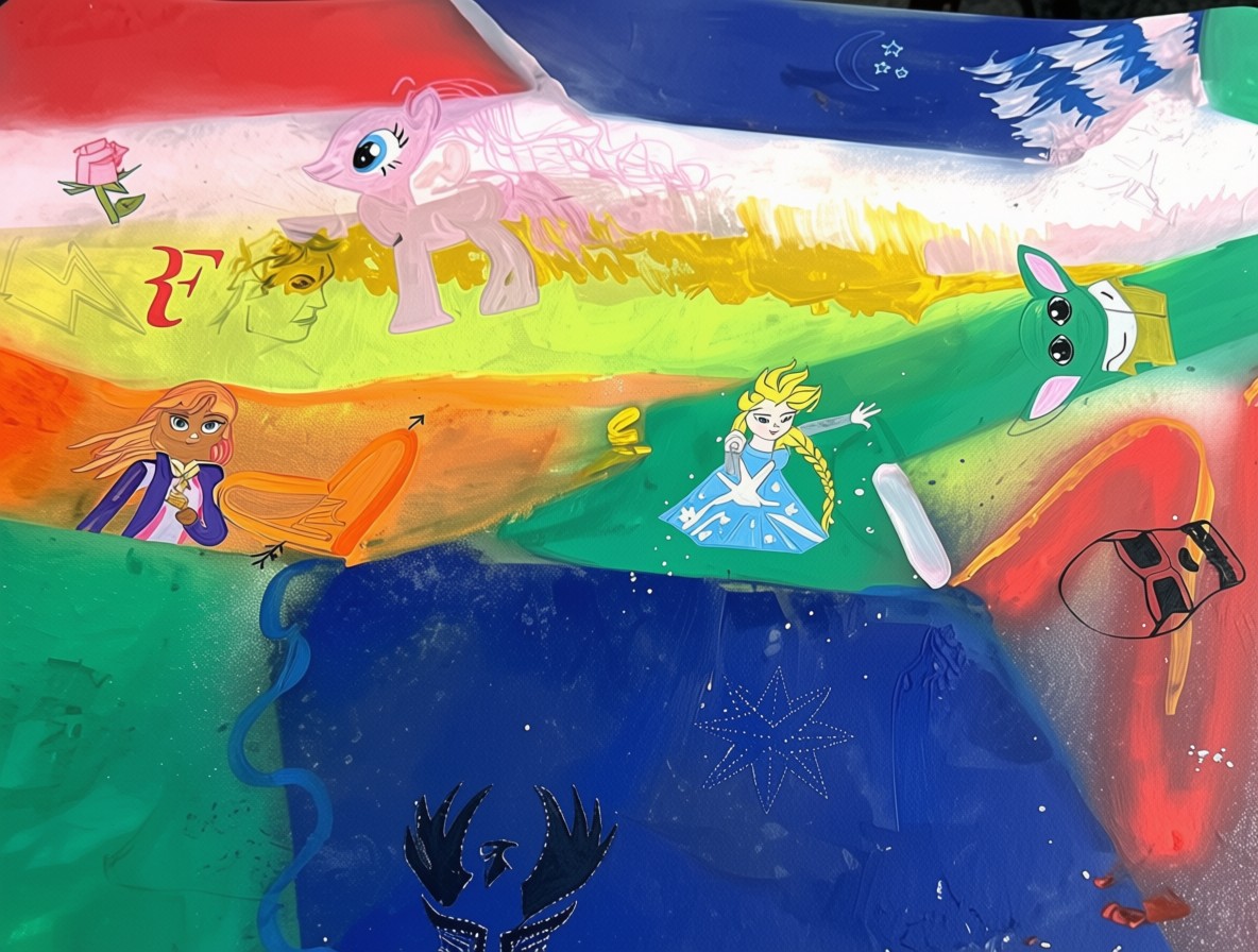 Grogu pintado en la mesa